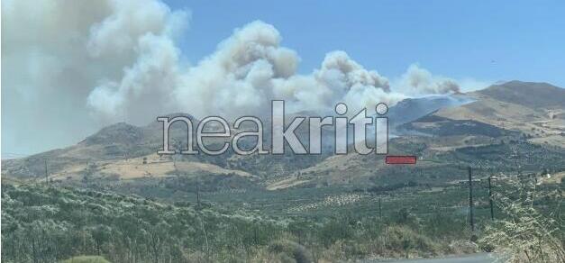 Φωτιά στο Μελιδοχώρι Ηρακλείου - 112 για εκκένωση δύο περιοχών