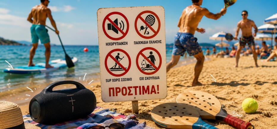 Ρακέτες, ηχεία, SUP: Τα πρόστιμα που μπορούν να σας χαλάσουν τις διακοπές