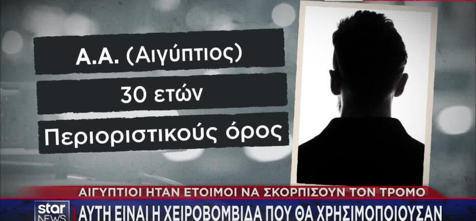 Αποκάλυψη Star: Δύο Αιγύπτιοι σχεδίαζαν επίθεση με χειροβομβίδα