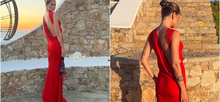 Αμαλία Κωστοπούλου: Μετά τον γάμο της, με red dress σε γάμο στην Ίο!