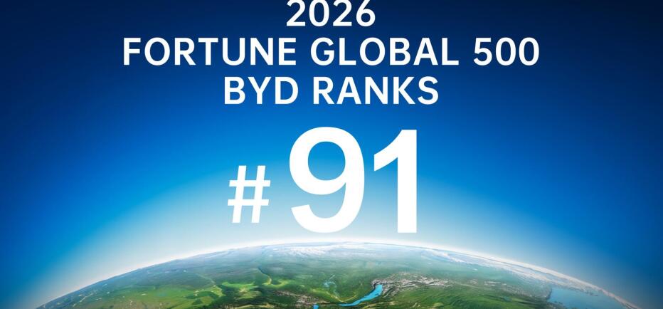 BYD: Στην 91η θέση της λίστας Fortune Global 500 για το 2026