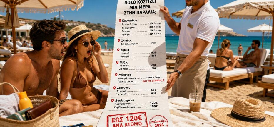 Ακριβή μου ξαπλώστρα: Πόσο κοστίζει μια ημέρα στην παραλία