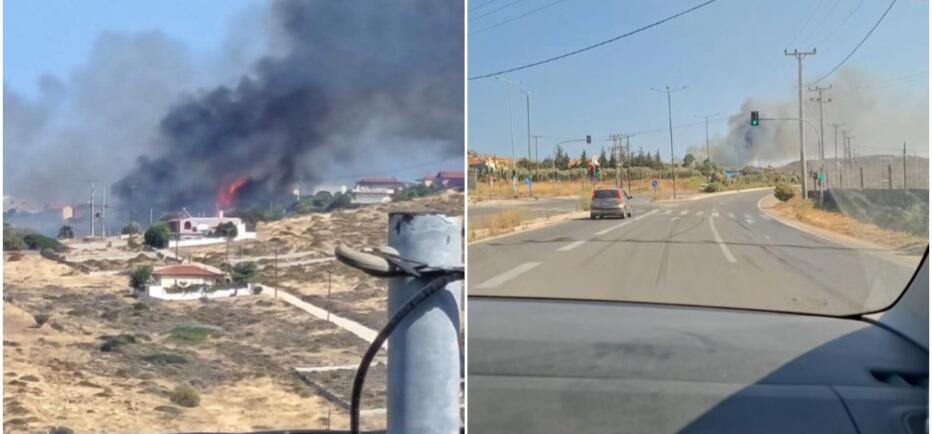 Φωτιά στο Λαύριο: Βελτιωμένη η εικόνα - Εκκενώθηκαν Αγία Μαρίνα και Τσονίμα
