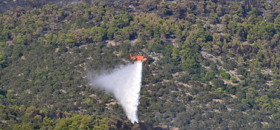 Φωτιά τώρα στη Λέσβο - Επιχειρούν 8 εναέρια μέσα