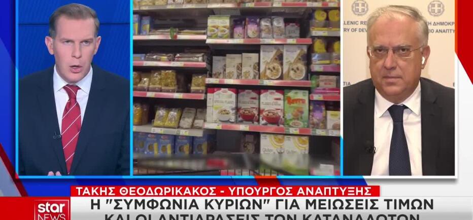 Νέα αύξηση στις τιμές των τροφίμων -Τι απαντά στο Star ο Τάκης Θεοδωρικάκος