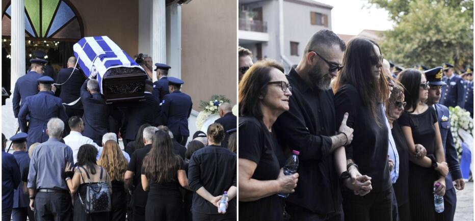 Πτώση Phantom: Σε κλίμα οδύνης η κηδεία του σμηναγού Δημήτρη Πέτρου