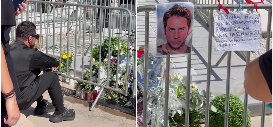 Με σκυμμένο κεφάλι ο Γιώργος Τσαλίκης στο μνήμα του Γιώργου Μαζωνάκη