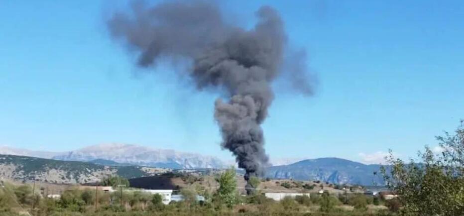 Φωτιά σε εργοστάσιο ανακύκλωσης στην Μπάφρα Ιωαννίνων