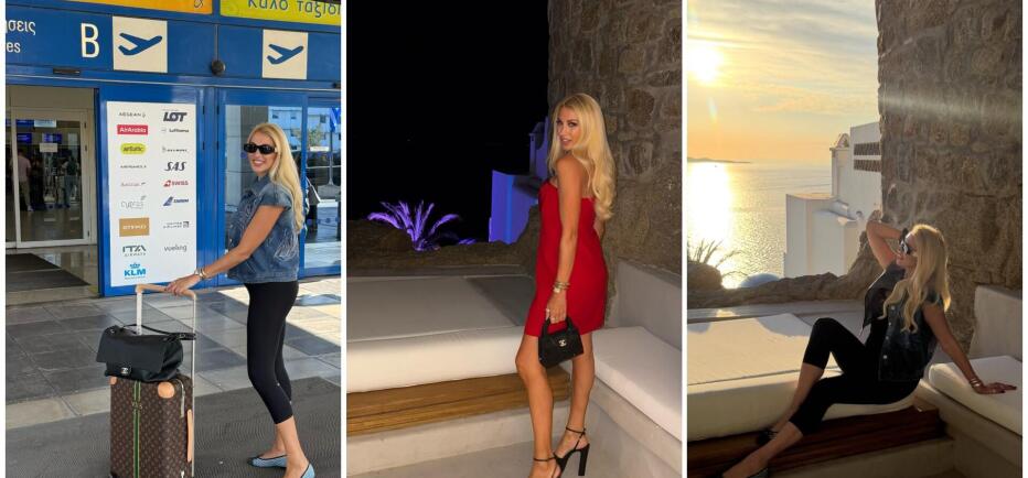 Σπυροπούλου: Ταξίδι στη Μύκονο - Τo travel look & η glamorous εμφάνιση
