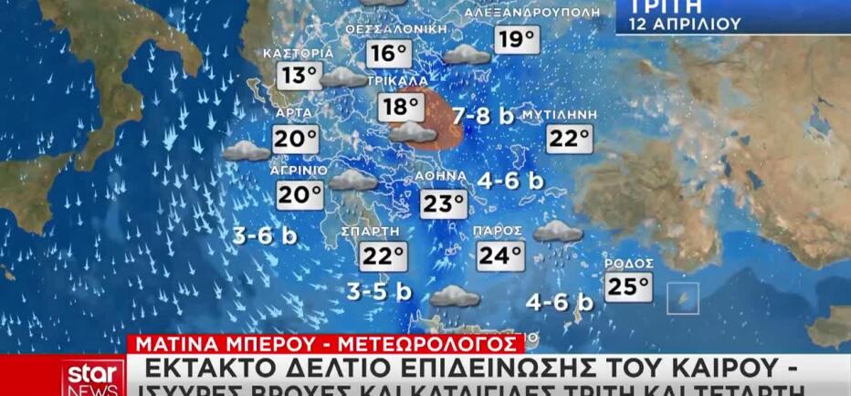 Καιρός: Διήμερο με βροχές και αισθητή πτώση της θερμοκρασίας στην Αττική