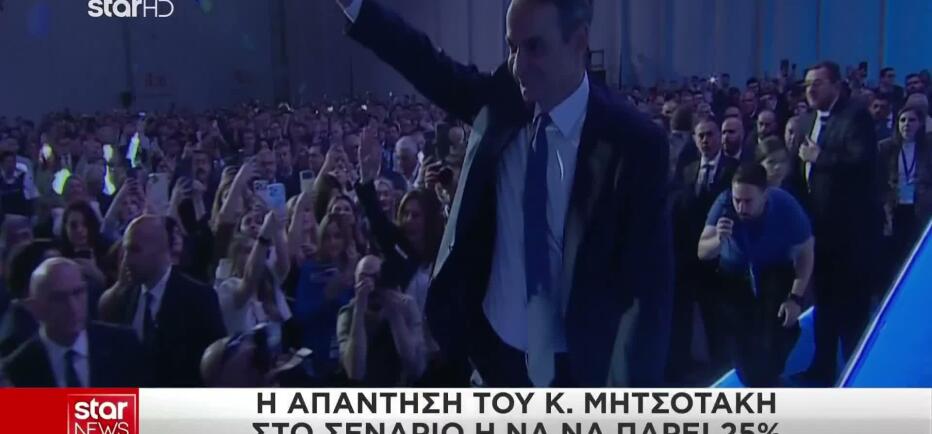 Η απάντηση Μητσοτάκη στο σενάριο να πάρει η ΝΔ 25% στις εκλογές