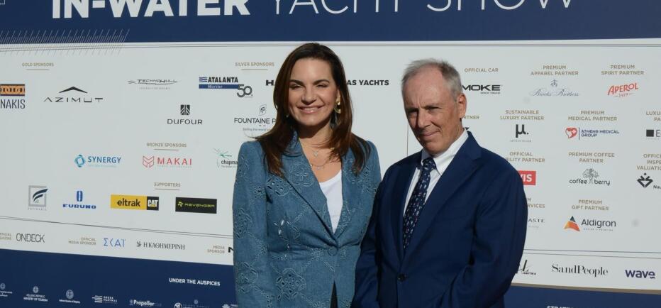 Η Όλγα Κεφαλογιάννη στα εγκαίνια του 6ου Olympic Yacht Show